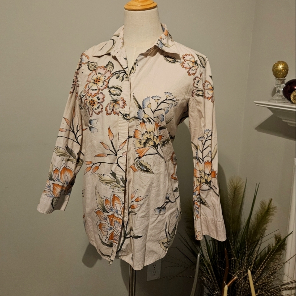 Floral RL Button up (mid length sleeve) 🪷